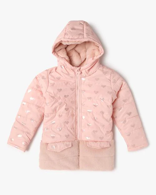Girls Hooded Quilted Jacket