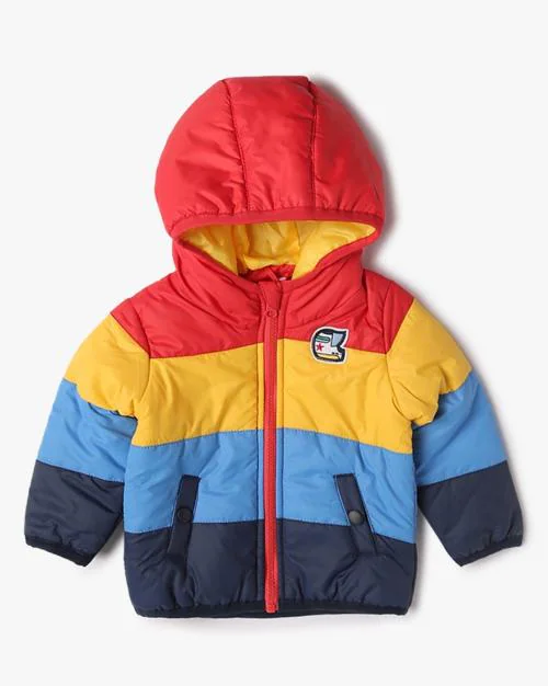 Padded Zip-Front Puffer Jacket