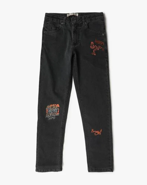 Boys Light-Wash Slim Fit Jeans
