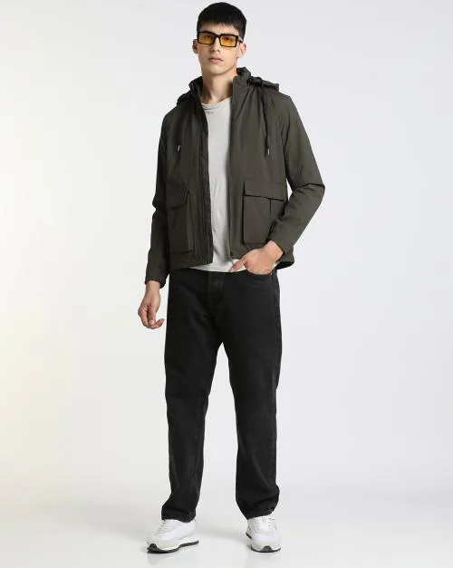 Outdoor Utility Jacket with Hood