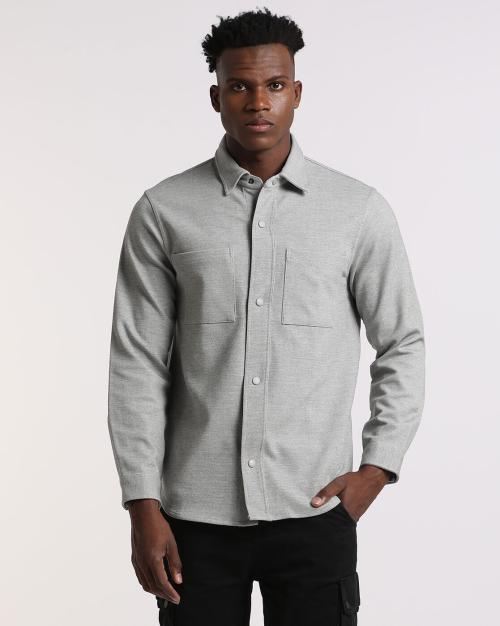 Regular Fit Jacket with Patch Pockets