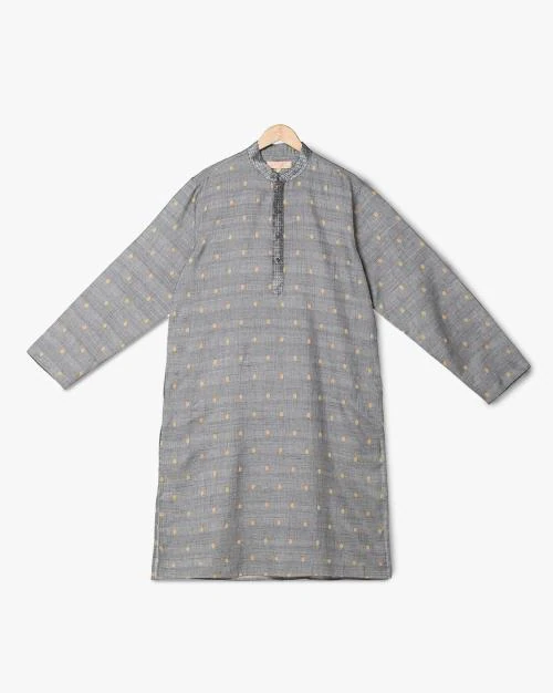 Men Brocade Slim Fit Kurta