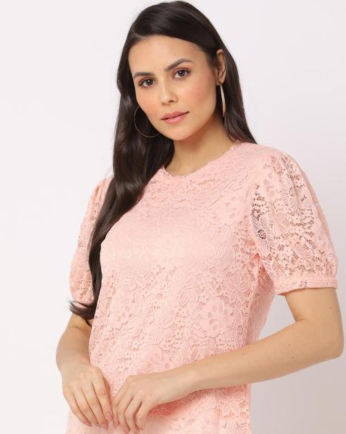 Floral Pattern Lace Top