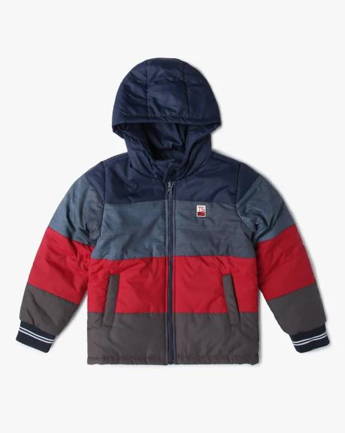 Colourblock Puffer Reversible Hooded Jacket