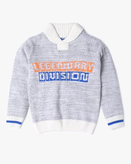 Typographic Pattern Pullover