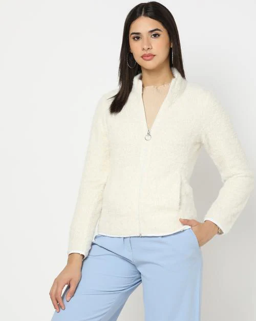 Cardigan with Zip Closure