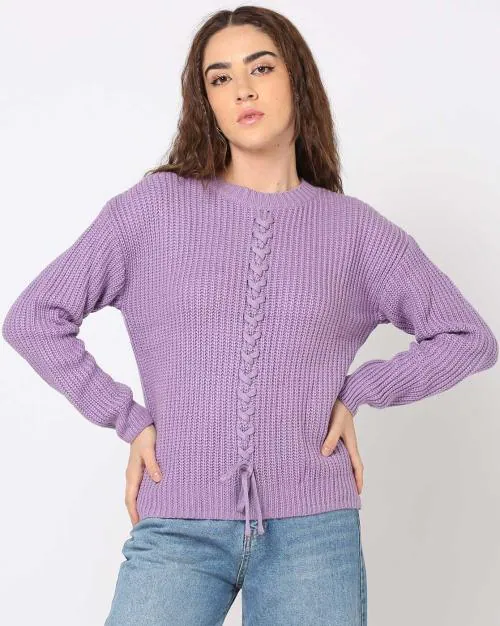 Round-Neck Relaxed Fit Sweater