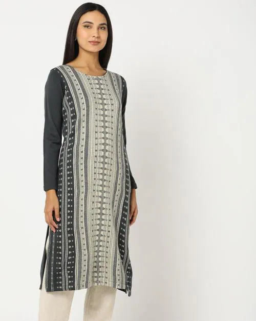 Geometric Pattern Straight Kurta