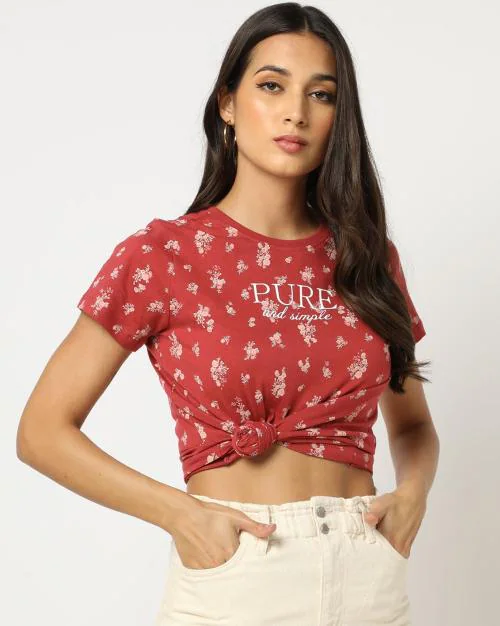 All-Over Print Crew-Neck T-Shirt