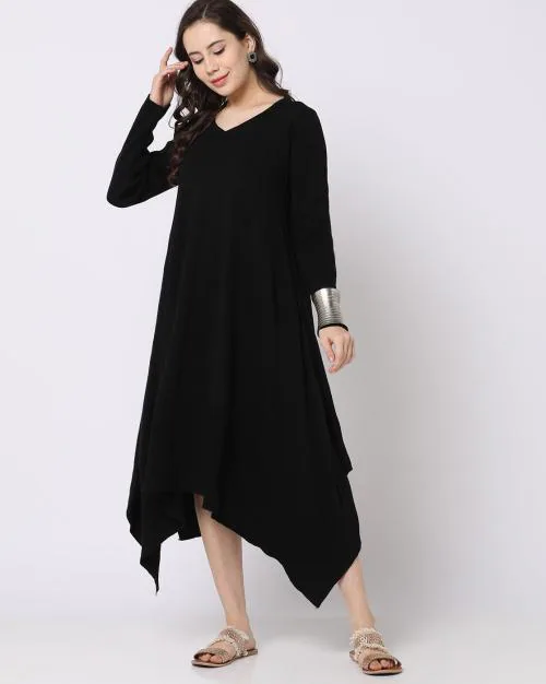 Women A-Line Asymmetric Kurta