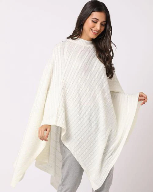 Asymmetric Woolen Ponchos