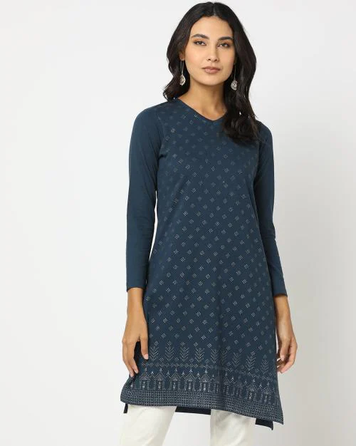 Printed Straight Kurta