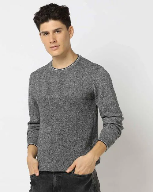 Heathered Crew-Neck Pullover