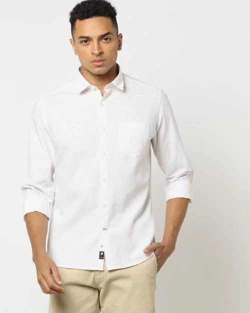 Men Striped Slim Fit Shirt