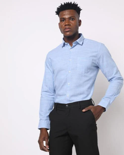 Men Heathered Regular Fit Shirt