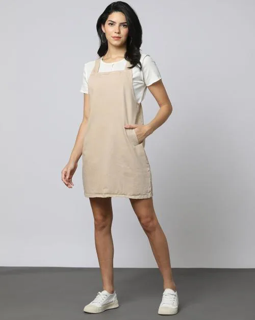 Women Denim Pinafore Dress