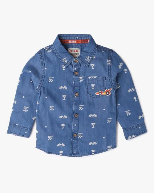 Printed Denim Shirt