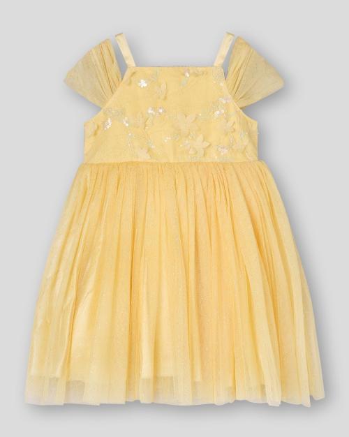 Buy Girls Embellished Fit & Flare Dress Online at Best Prices in India ...