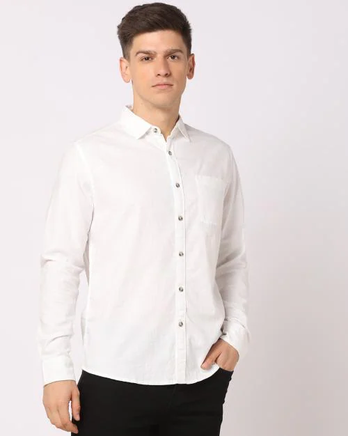 Men Slim Fit Cotton Shirt