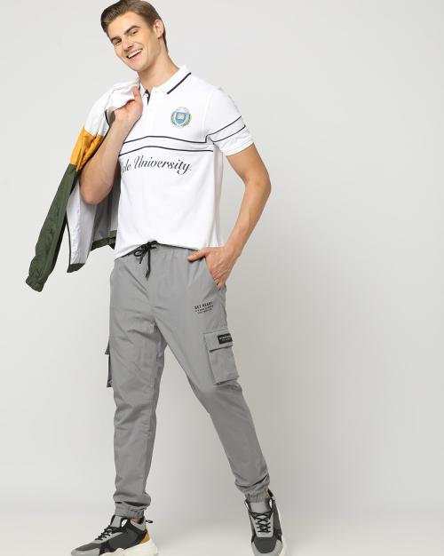Men Typographic Print Joggers
