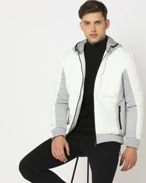 Men Regular Fit Zip-Front Puffer Jacket