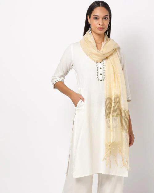 Tonal Horizontal Striped Dupatta