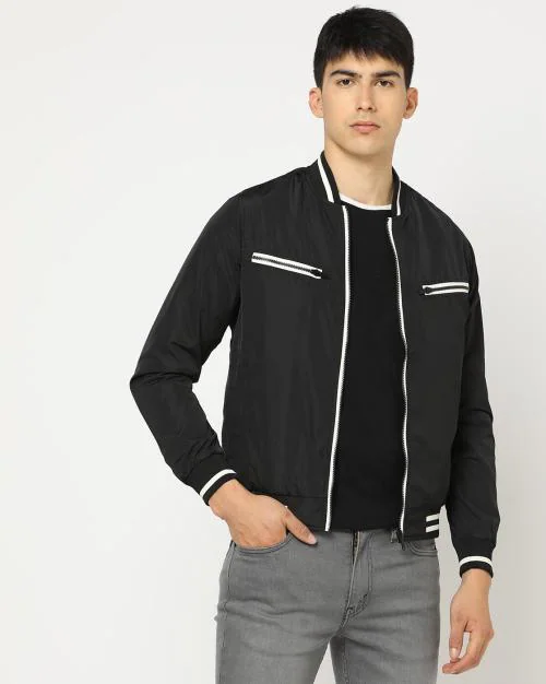 Zip-Front Bomber Jacket