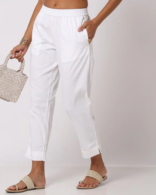 Straight Fit Pants with Insert Pocket