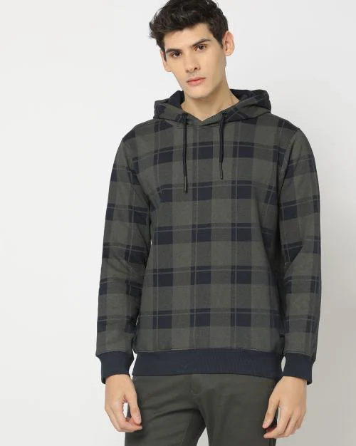 Plaid Checked Hoodie