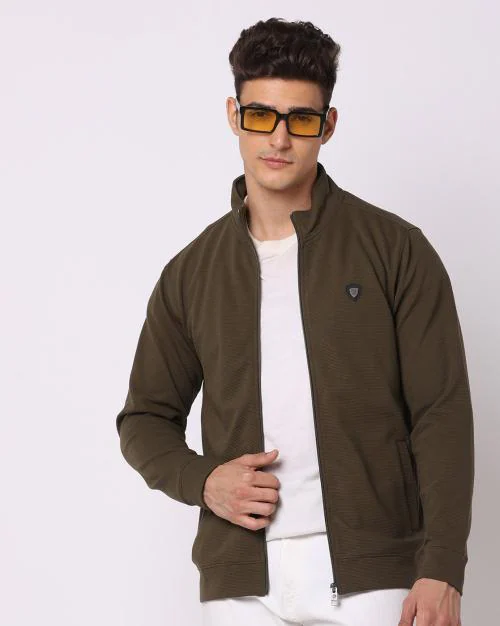 Zip-Front Regular Fit Sweatshirt