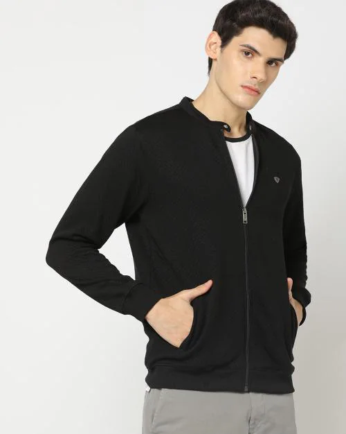 Zip-Front Sweatshirt with Insert Pockets