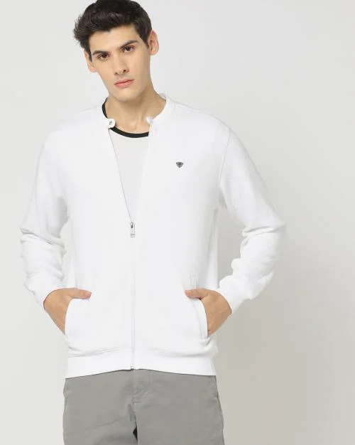 Zip-Front Sweatshirt with Insert Pockets