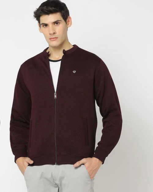 Zip-Front Sweatshirt with Insert Pockets