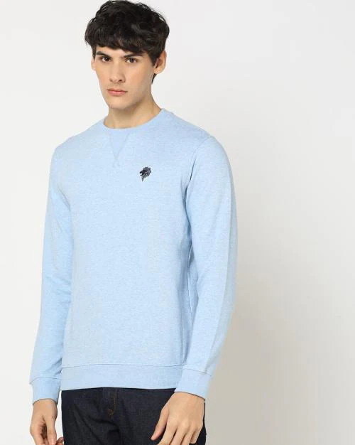 Placement Logo Embroidered Regular Fit Sweatshirt