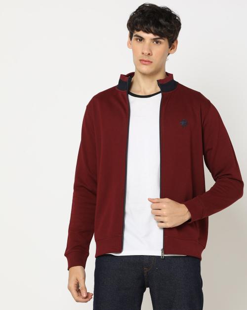 Zip-Front Sweatshirt with Insert Pockets