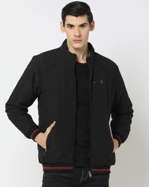 Men Regular Fit Zip-Front Jacket