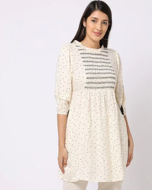 Polka-Dot Print Tunic