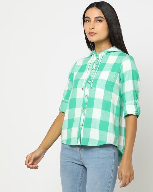 Hooded Flannel Shirt