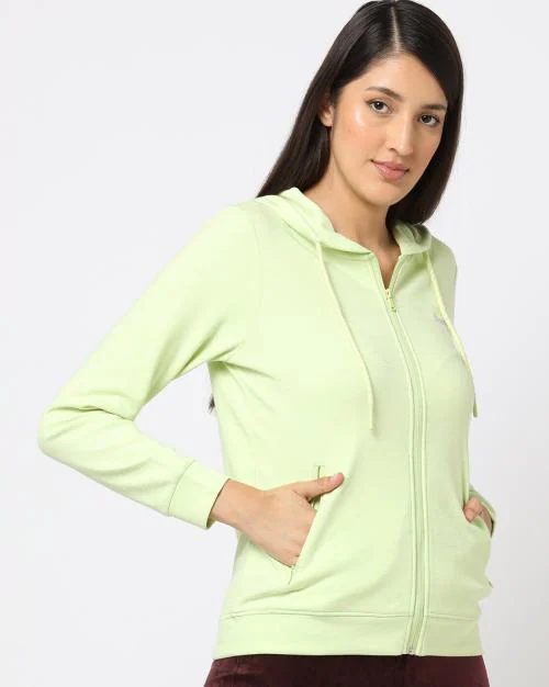 Zip Front Hoodie with Side Zipper Pockets