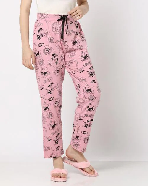 Graphic Print Pyjamas with Drawstring Fastening