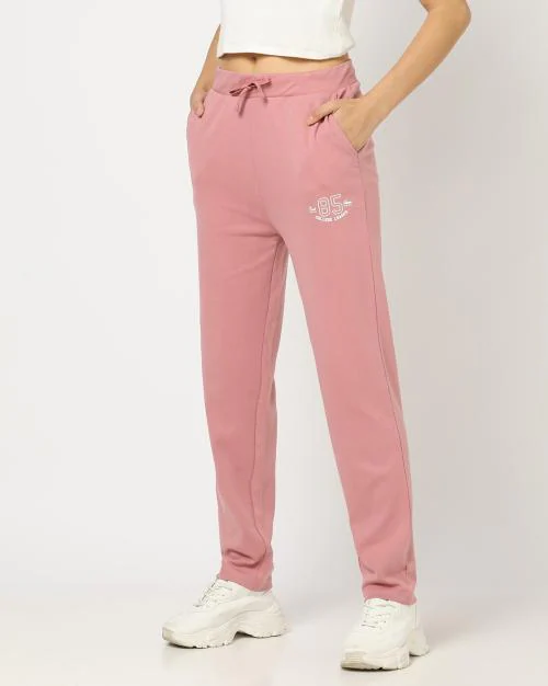 Women Track Pants with Placement Print