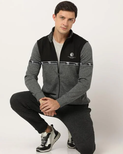 Regular Fit Zip-Front Sweatshirt