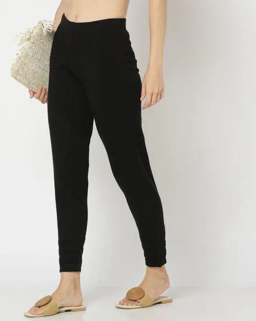 Women Winter Leggings with Pintuck