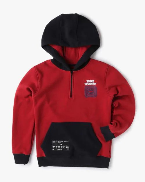 Colorblock Hoodie with Kangaroo Pockets