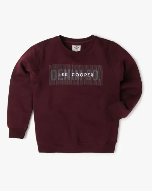 Brand Print Round-Neck Sweatshirt