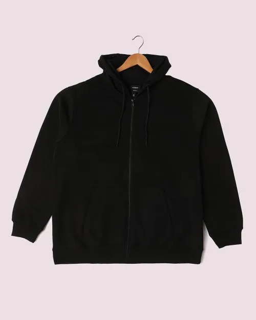Men Regular Fit Zip-Front Hoodie