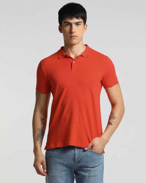 Regular Fit Jacquard Collar Polo T-Shirt