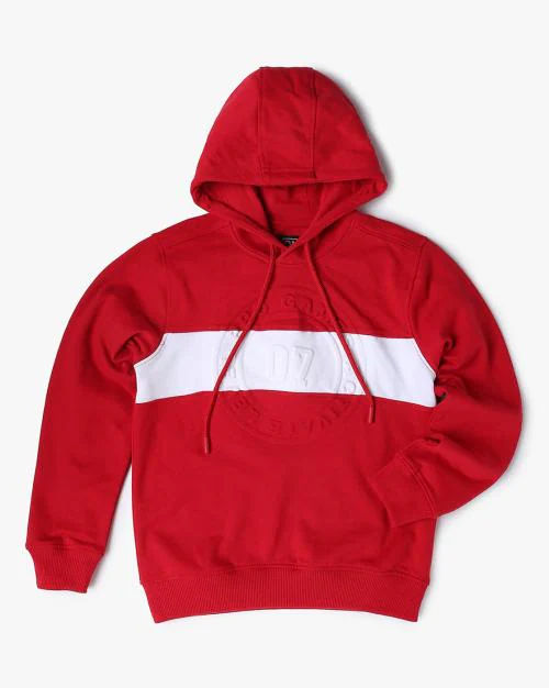 Typographic Embossed Hoodie