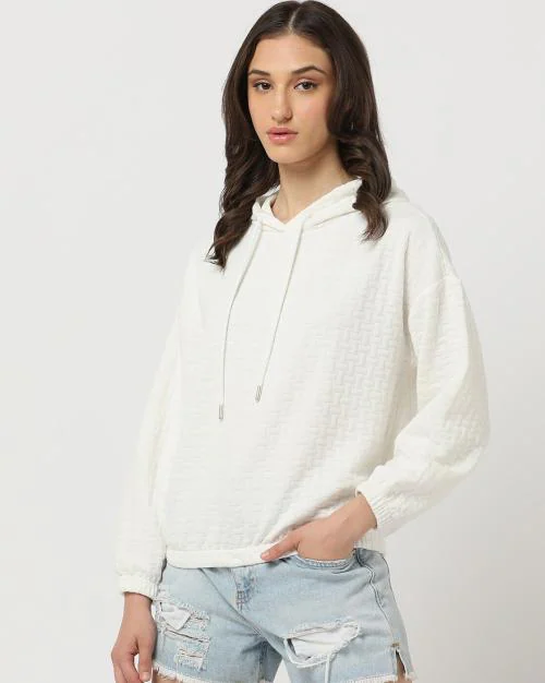 Geometric Knit Hoodie