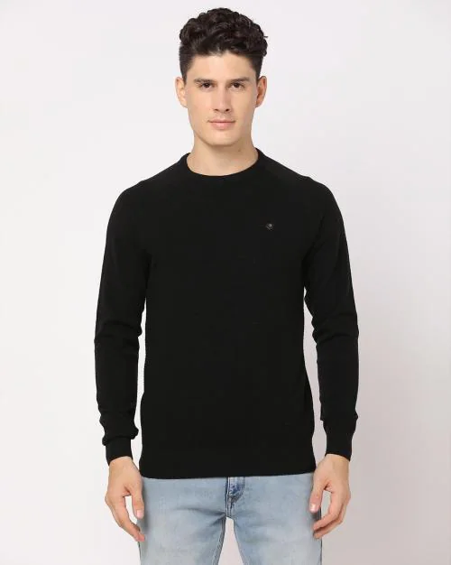 Crew-Neck Sweatshirt with Raglan Sleeves